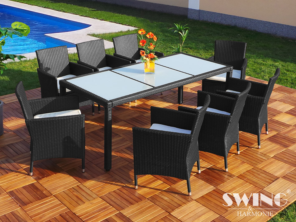 Rattan Esstischgruppe