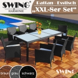 Rattan Esstisch - 8 Personen