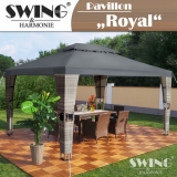 Rattan Pavillon 3x4m - Royal