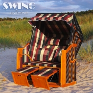 Strandkorb - Rgen - rot/grn/beige