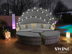 LED - Rattan Sonneninsel - 210cm