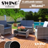 Rattan Sitzgruppe - Miami - grau