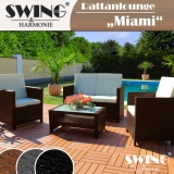 Rattan Sitzgruppe - Miami - braun
