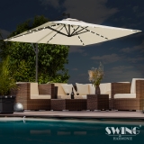 LED-Sonnenschirm 3x3m