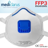 Atemschutzmaske - FFP3 - weiss/blau