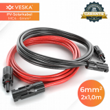 Solarkabel Set -  6mm - 1m